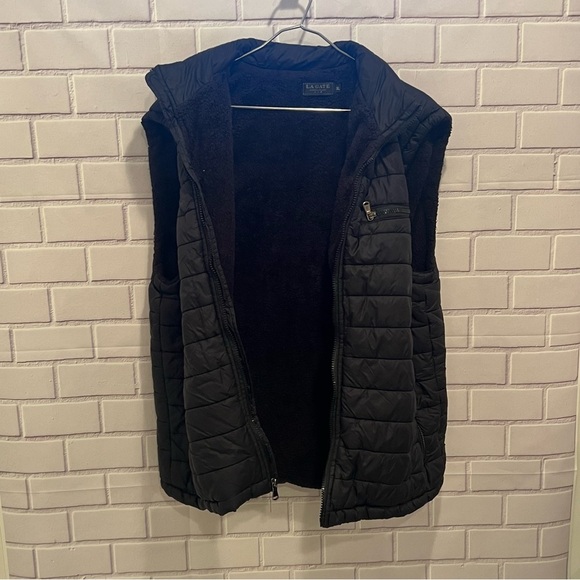 LA GATE collection USA black men quilted puffer vest/size XL - Picture 5 of 8